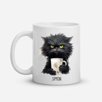 Personalised Angry Cat before Coffee Mug