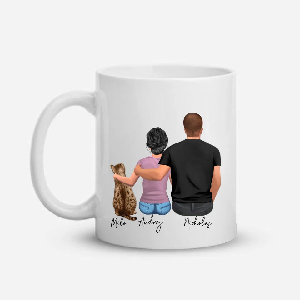 Personalised Cat Family Mug