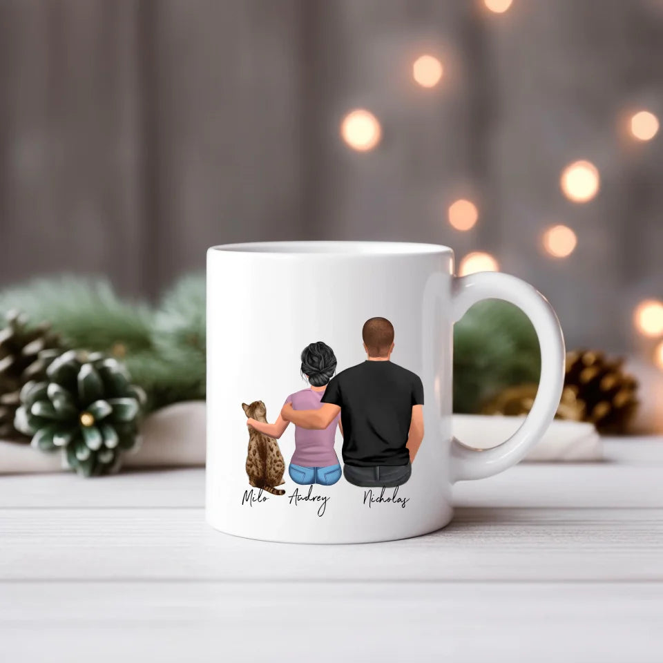 Personalised Cat Family Mug