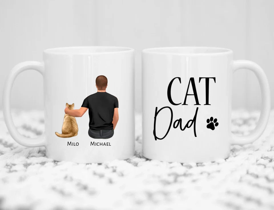 Personalised Cat Dad Mug