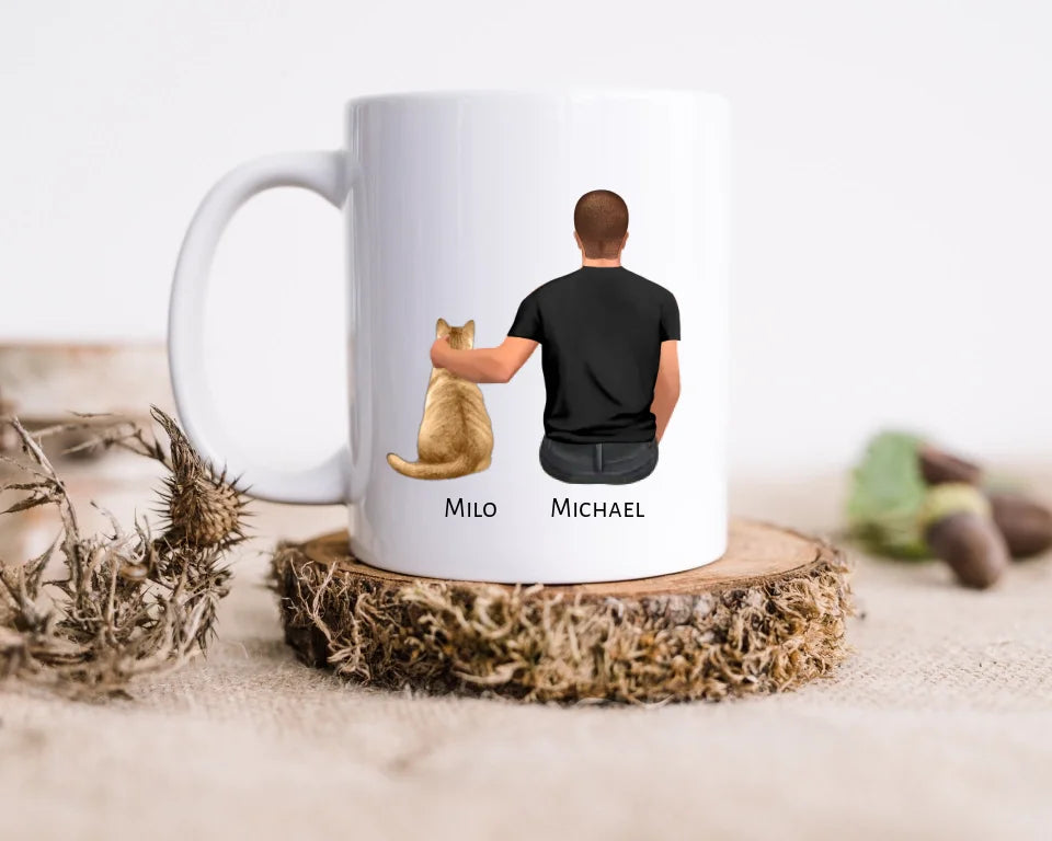 Personalised Cat Dad Mug